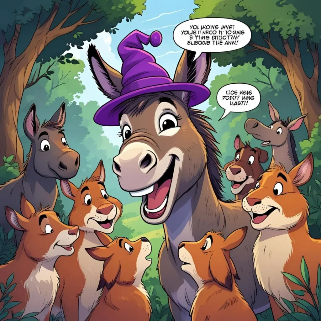 Donkey Purple Hat Joke