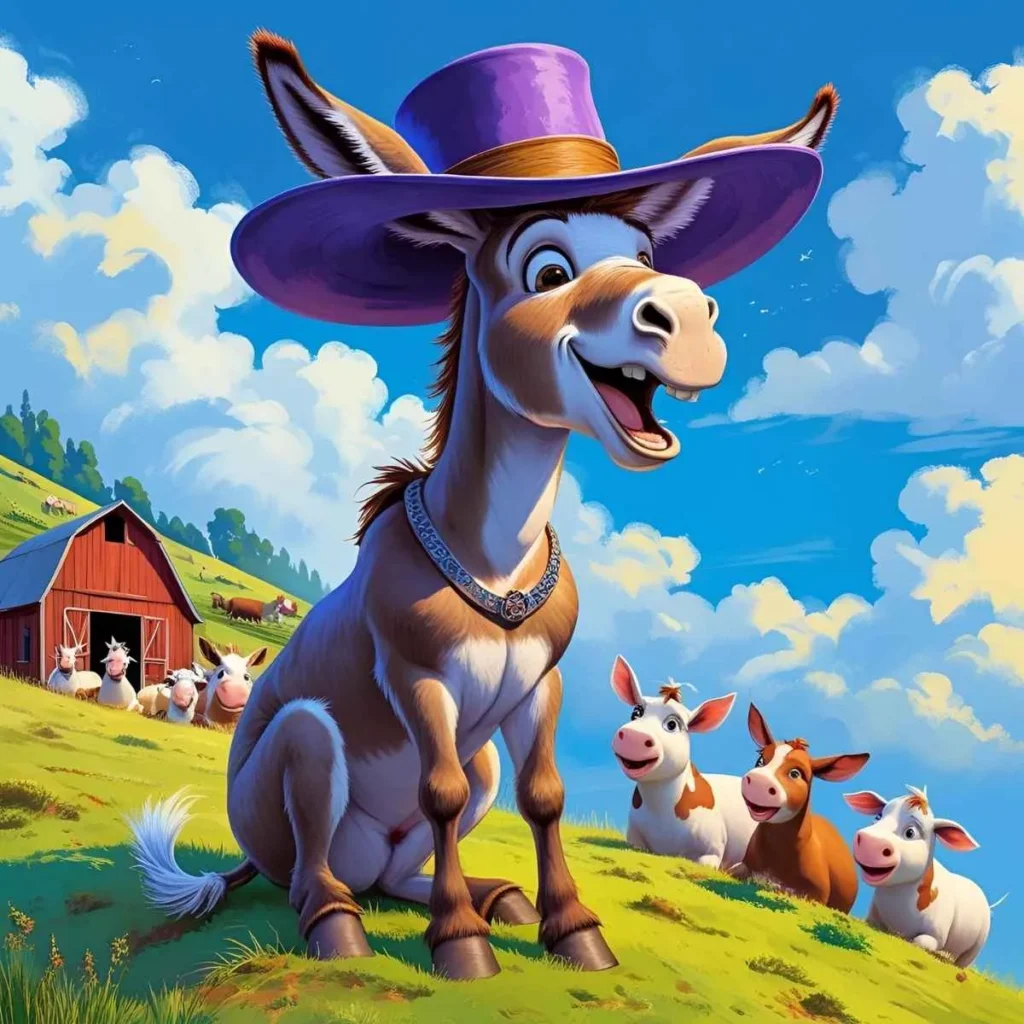 Purple Hat Joke Donkey Edition