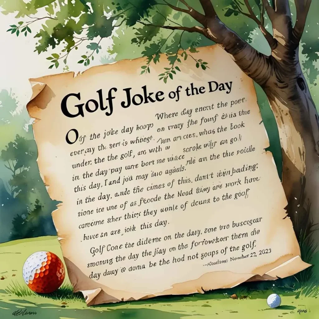 Golf Joke of the Day November 22 2023