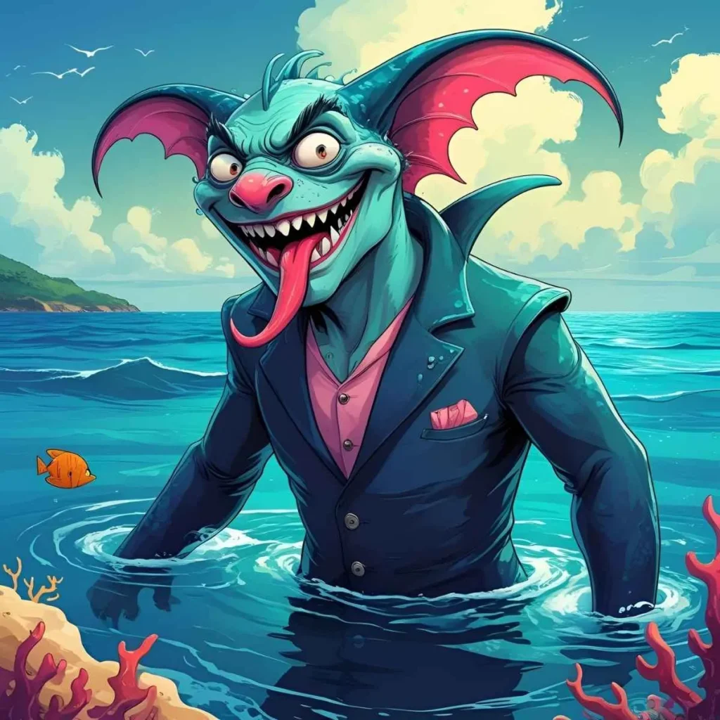 What do you call the land that meets the sea vampire joke