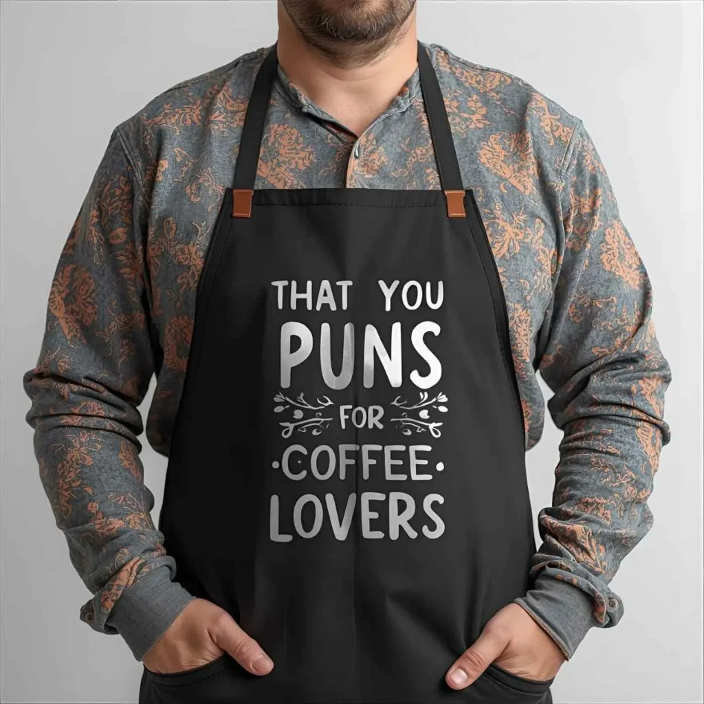 Funny Apron Puns for Coffee Lovers