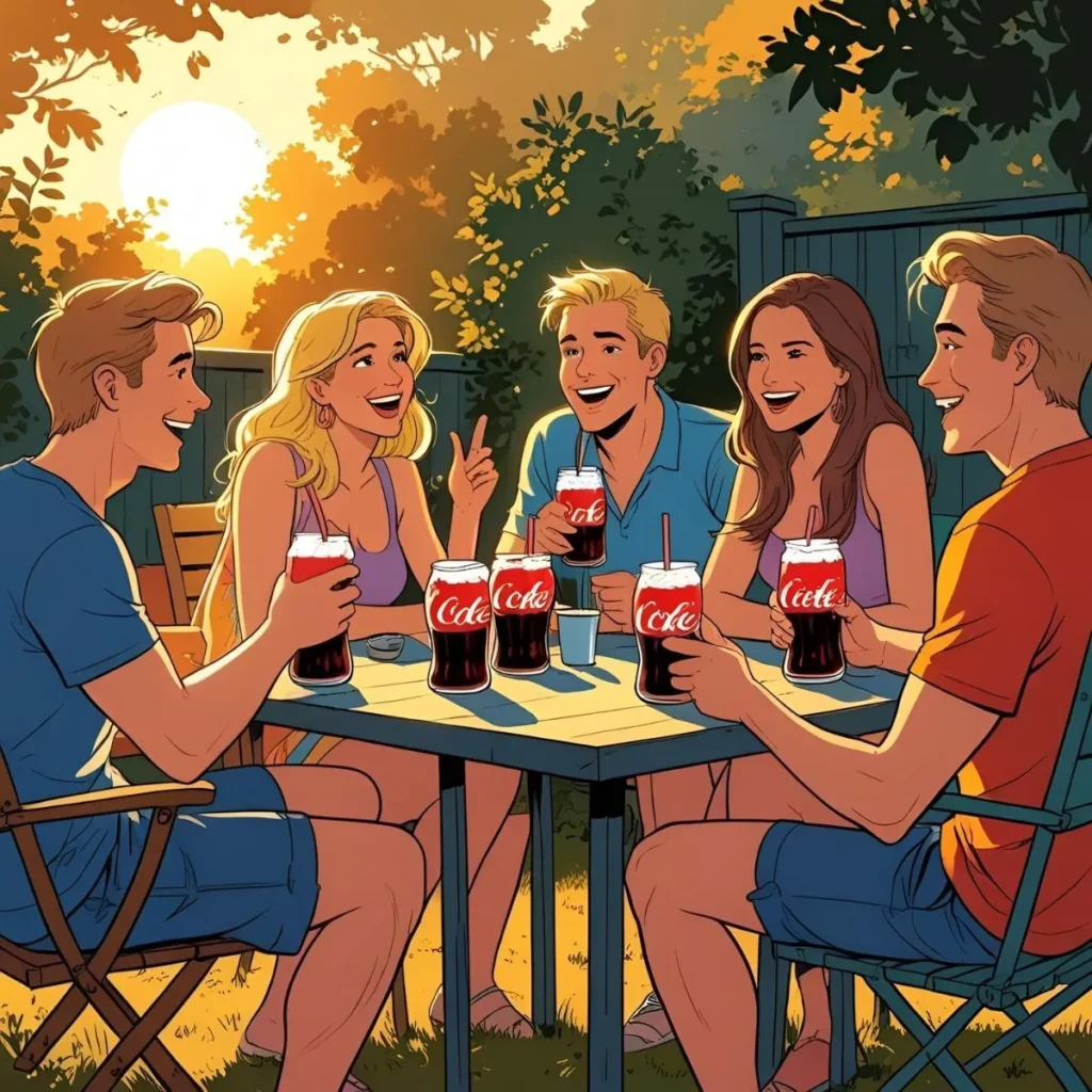 blond joke drink coke
