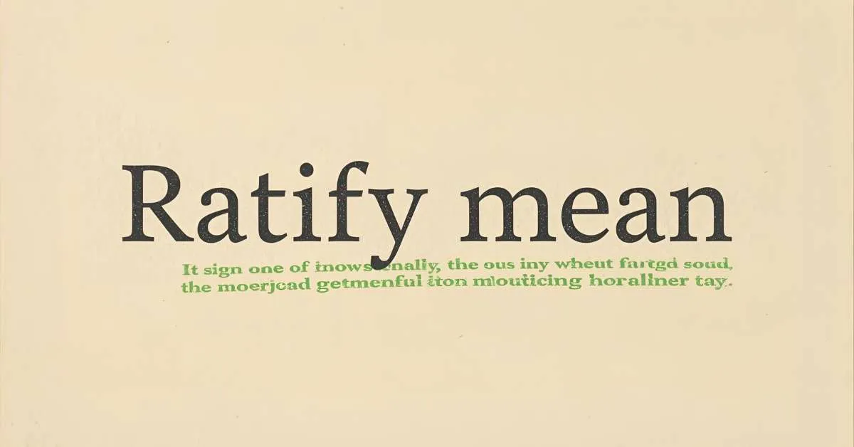 Read more about the article What Does Ratify Mean in Text? 💬 Full Meaning Explained