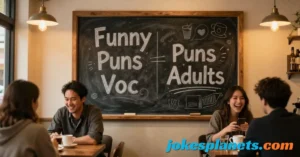 Read more about the article Funny Puns for Adults: 120 Clever One-Liners to Make You Laugh Out Loud<p class="post-updated-date">🕓 <span class="updated-label">Last updated on</span> <time datetime="2026-02-25T06:28:10+00:00">February 25, 2026</time></p><script type="application/ld+json">
        {
          "@context": "https://schema.org",
          "@type": "BlogPosting",
          "mainEntityOfPage": {
            "@type": "WebPage",
            "@id": "https://jokesplanets.com/funny-puns-for-adults/"
          },
          "datePublished": "2026-02-25T06:28:08+00:00",
          "dateModified": "2026-02-25T06:28:10+00:00"
        }
        </script>