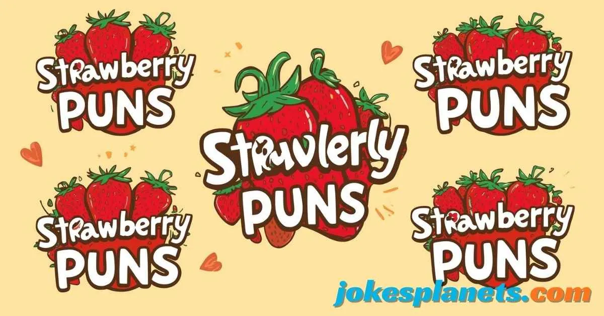 You are currently viewing 300+Sweet Strawberry Puns You’ll Absolutely Love In 2026<p class="post-updated-date">🕓 <span class="updated-label">Last updated on</span> <time datetime="2026-02-17T05:23:15+00:00">February 17, 2026</time></p><script type="application/ld+json">
        {
          "@context": "https://schema.org",
          "@type": "BlogPosting",
          "mainEntityOfPage": {
            "@type": "WebPage",
            "@id": "https://jokesplanets.com/strawberry-puns/"
          },
          "datePublished": "2026-02-17T05:22:48+00:00",
          "dateModified": "2026-02-17T05:23:15+00:00"
        }
        </script>