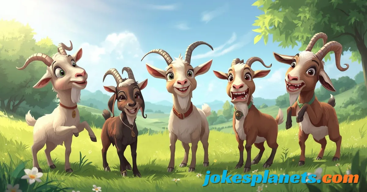 You are currently viewing Funny Goat Puns That Will Have You Bleating with Laughter<p class="post-updated-date">🕓 <span class="updated-label">Last updated on</span> <time datetime="2026-03-03T05:26:09+00:00">March 3, 2026</time></p><script type="application/ld+json">
        {
          "@context": "https://schema.org",
          "@type": "BlogPosting",
          "mainEntityOfPage": {
            "@type": "WebPage",
            "@id": "https://jokesplanets.com/goat-puns/"
          },
          "datePublished": "2026-03-03T05:26:07+00:00",
          "dateModified": "2026-03-03T05:26:09+00:00"
        }
        </script>