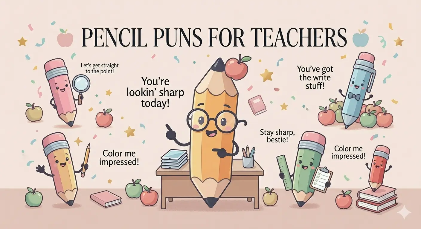 Read more about the article ✨ 186+ The Ultimate List of Pencil Puns for Teachers