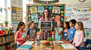 Read more about the article 🎓 200+ Puns for Teachers That Will Grade A Your Humor<p class="post-updated-date">🕓 <span class="updated-label">Last updated on</span> <time datetime="2026-04-21T12:41:44+00:00">April 21, 2026</time></p><script type="application/ld+json">
        {
          "@context": "https://schema.org",
          "@type": "BlogPosting",
          "mainEntityOfPage": {
            "@type": "WebPage",
            "@id": "https://jokesplanets.com/puns-for-teachers/"
          },
          "datePublished": "2026-04-21T12:23:42+00:00",
          "dateModified": "2026-04-21T12:41:44+00:00"
        }
        </script>